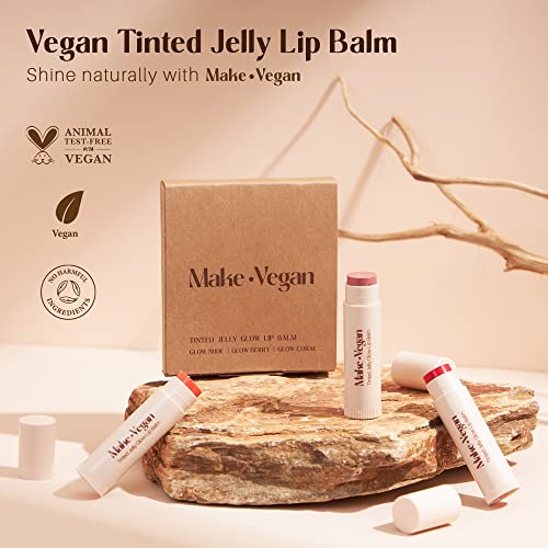 Vegan Lip Balm Tinted, Lip Moisturizer Gifts Sets & Hydrating Lip Balm Set, Natural Lip Balm For Dry Cracked With Argan Oil, Sunflower Oil And Hyaluronic, Not Tested On Animals (3 Packs) #TOP1