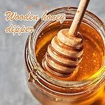 24Pcs Wooden Honey Dipper, Honey Dipper Stick, Mini Honey Dipper, Honey Drizzle Comb Wand, Honey Server Stir Sticks, Honeycomb Stick (10.5cm4in)