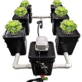 水耕栽培システム、5ガロン/20L 6バケツ、深層水培養水耕バケツキット、エアポンプ付き、屋内/屋外の葉物野菜用ガーデニング水耕栽培