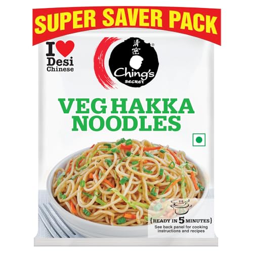 Ching's Secret Veg Hakka Noodles, 560g, Cooks in 5-7 mins, Just Soak & Drain