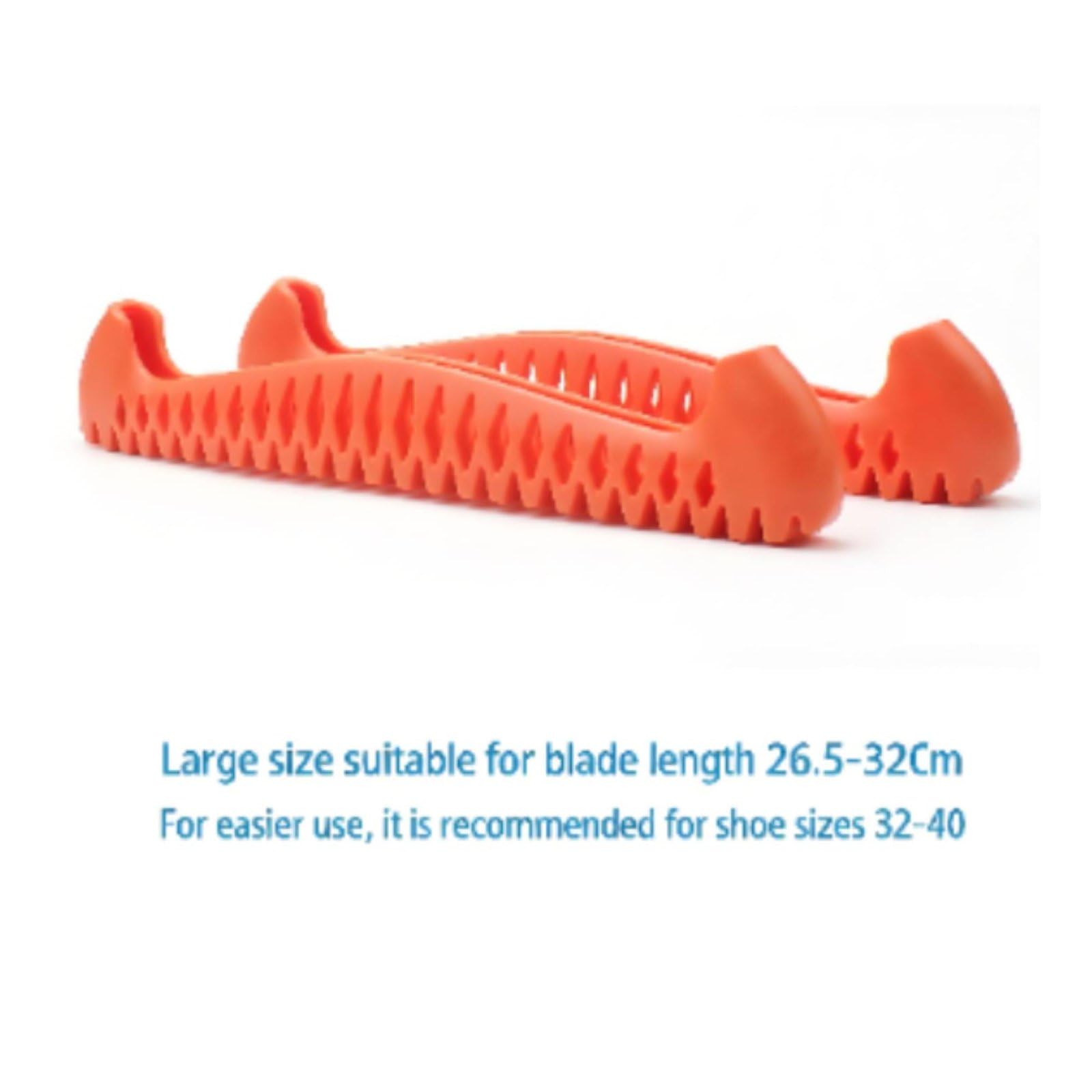 Qianly Eiskunstlauf-Kufenschutz Weich Schlittschuh-Klingenschon Leicht Dehnbar Schlittschuhschon Für Eiskunstläuf, Blassorange, 34-40