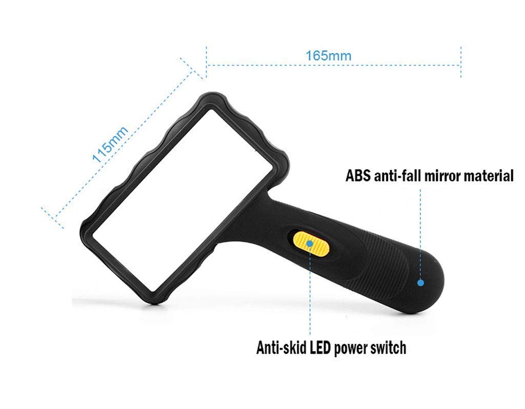 Przenośna lupa do czytania z 2 diodami LED, 10-krotnym optycznym szklanym obiektywem HD, ręcznym szkłem, nauką i przyjemnością nauki biurowej Made in China