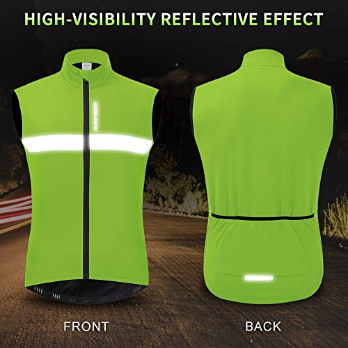Jaqueta de ciclismo, Andoer Colete de ciclismo masculino com forro de lã e refletor à prova de vento