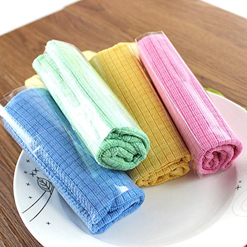 TYCIONG 4 paños de limpieza de microfibra absorbentes para limpieza de platos, herramienta de limpieza de cocina