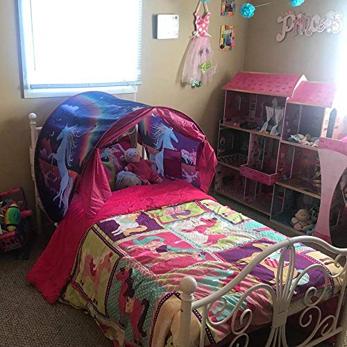 Bettzelt,Bed Tents,Traumzelt,Dream Tent,Children's Tents,Kid's Fantasy,Drinnen Kinder,Einhorn Tents,Jungen und Mädchen Weihnachten Geburtstagsgeschenk (Rosa)