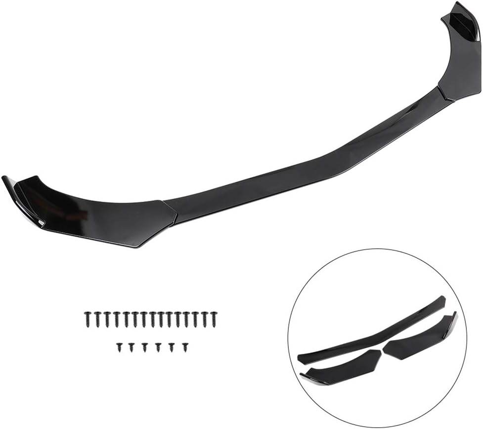 OCPTY 3PCS Black Car Front Bumper Spoiler Lip fit for Most Cars