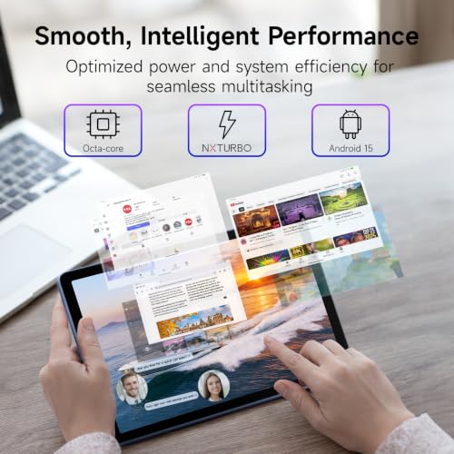 Image of TCL TAB 10 Gen 4 Android Tablet, 10.1 inch FHD Display, Octa-Core CPU, 12GB RAM (4+8GB), 128GB Storage, 6000mAh Battery, Android 15, Wi-Fi, Metal Body, Tablet for Work, Study, Entertainment & Family Use