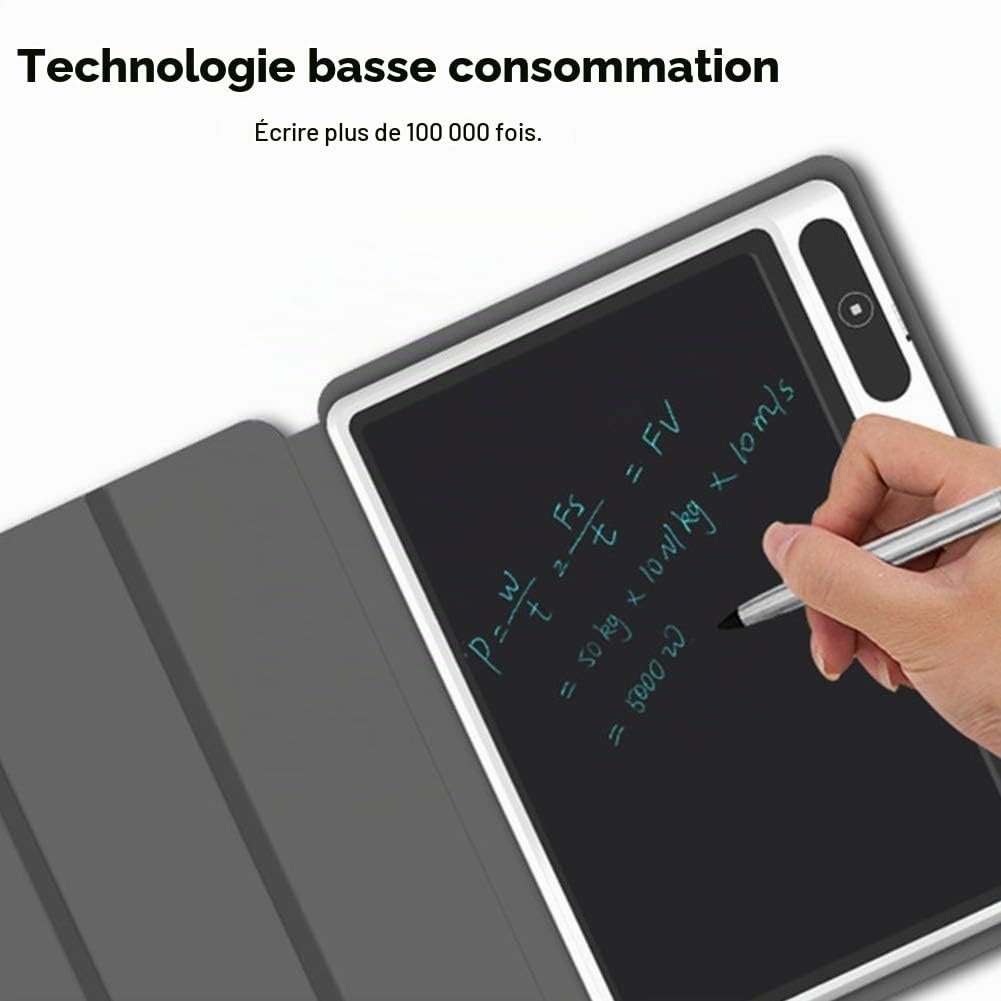 Ejoyous Bloc-Notes électronique de 9 Pouces, Tableau d'écriture LCD Tablette à Dessin Tablette Graphique Numérique avec étui de Protection pour Le Travail et l'étude, réunions d'affaires(Noir)
