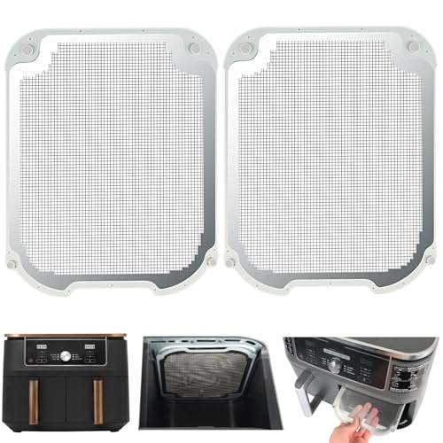 BYKITCHEN 2 Stück Spritzschutz Zubehör für Ninja Dual Zone Heißluftfritteuse 9 5L DZ400EU/DZ400EUSTGD/AF400EU Magnetisch Edelstahl Spritzschutz Heißluftfritteuse Zubehör für Ninja Airfryer