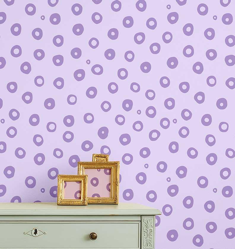 Papier peint vinyle autocollant violet géométrique texturé 63 cm