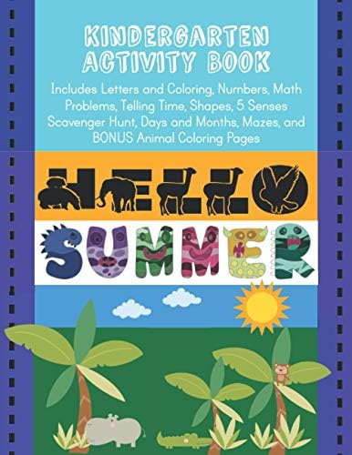 KINDERGARTEN Activity Book - Includes Letters and Coloring ...