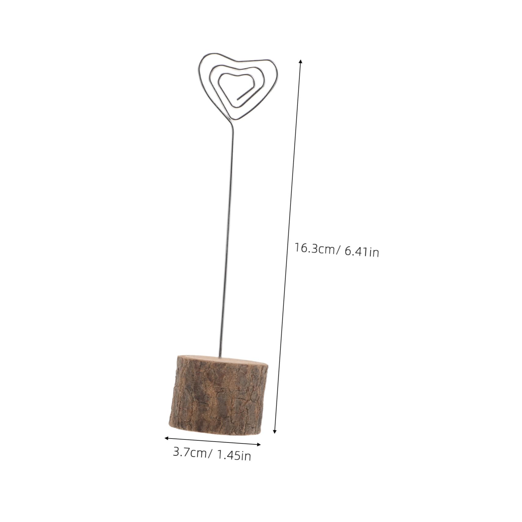 20 Pezzi Porta segnaposto in legno Porta della carta in legno supporto per tavolo per feste di matrimonio per cerimonia espositore per foto Silver