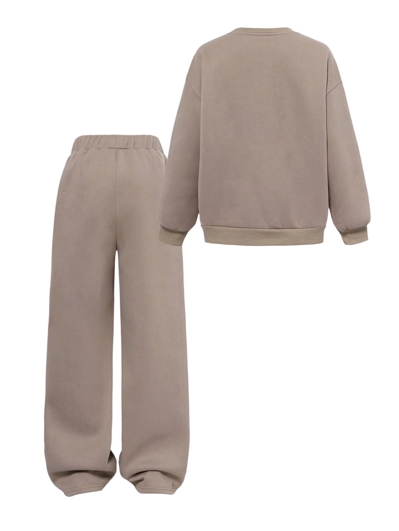 SweatyRocks Dwuczęściowy zestaw odzieży dla dziewczynek w wieku 8-12 lat, sweter i spodnie do biegania, 2-częściowy, jesienny strój, bluza z długim rękawem, bluza i spodnie