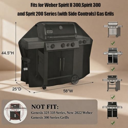 Image of 58 Inch Grill Cover for Weber Genesis /Genesis II 300 Series Grills