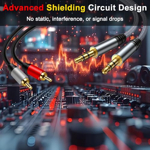 Image of 3.5mm Aux + RCA L /R Bi-Directional Stereo Audio Switch 4 in 1 Out | A /B Analog Audio Switcher Selector Box for DVD /CD Player, Gaming Console, Speaker, Amplifier, Plug and Play