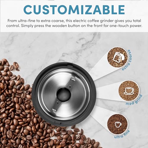 image for Aroma Housewares Mini Coffee Grinder and Electric Herb Grinder with 30