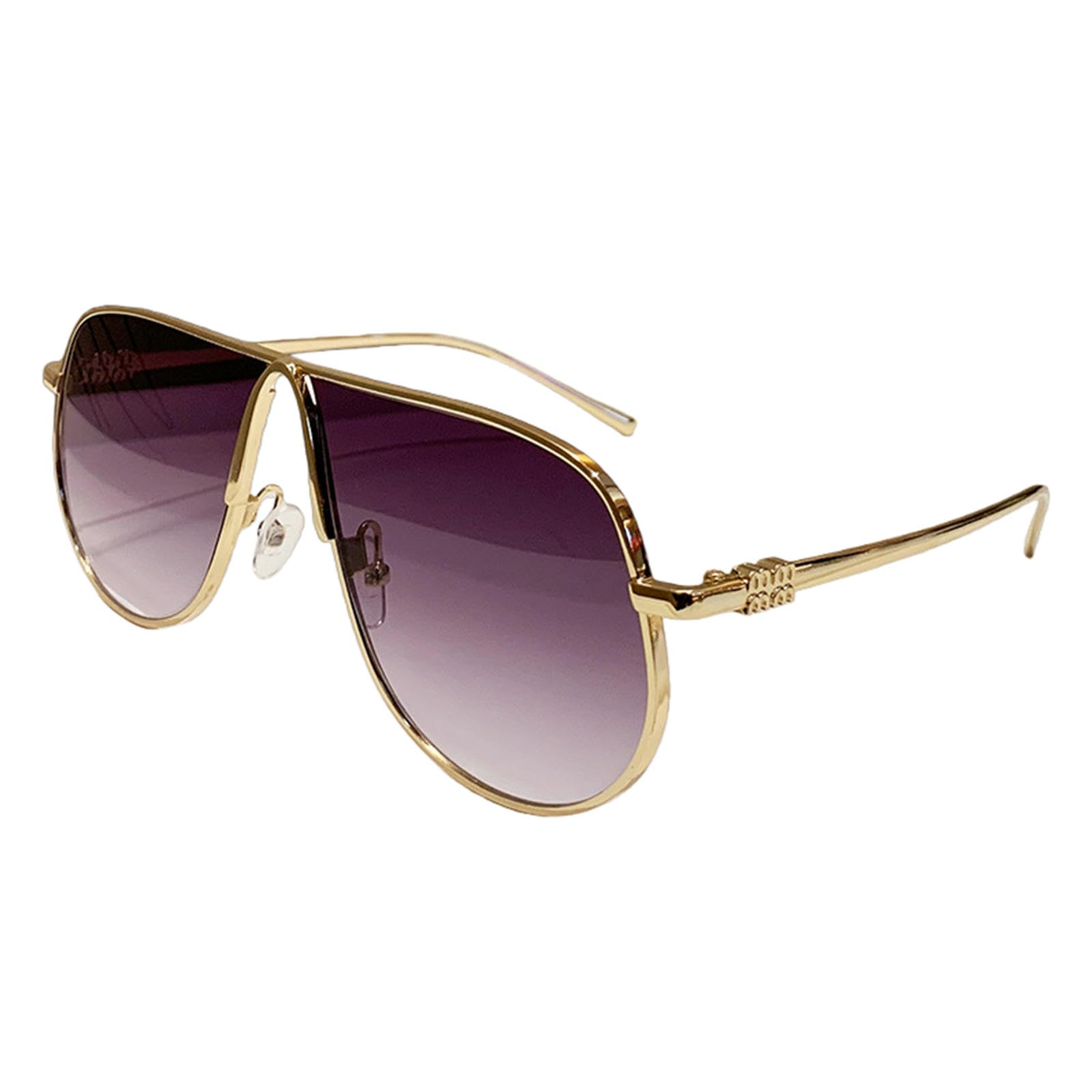 Gyios Sunglasses Mens Vintage Oversized Metal Women Fashion Gradient Men Shades Punk Sun Glasses