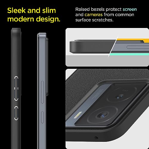 Image of Spigen Essential Sand Blast | vivo iQOO Z7 5G Case [Flexible] [Air Cushion Protection] iQOO Z7 5G Back Cover | TPU - Matte Black