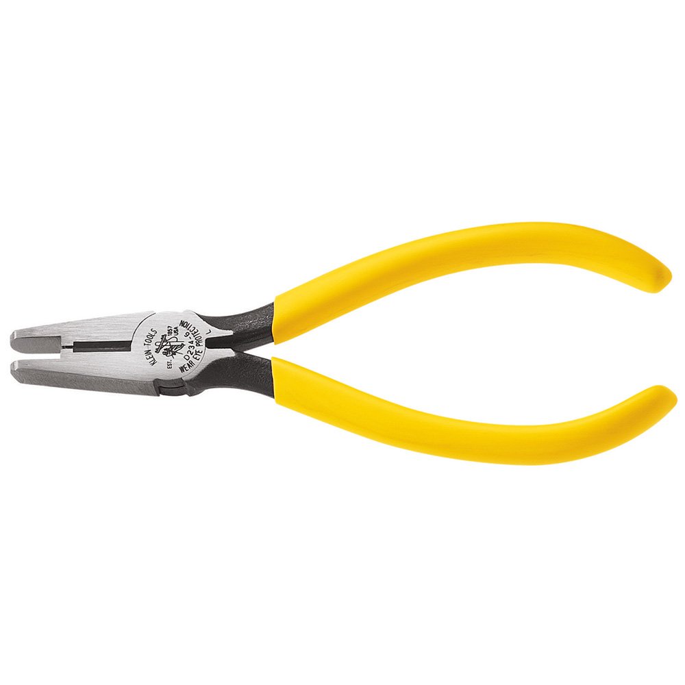 Klein Tools D234-6C IDC Connector Crimping Pliers with Induction Hardened Knives, Hot-Riveted Joint and Curved Handles