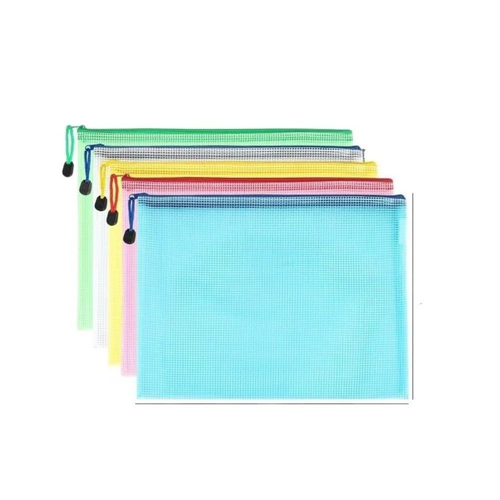 Bolsas de malla transparente con cremallera for organización de documentos: juego de 5, 10 o 20(10pcs A4)
