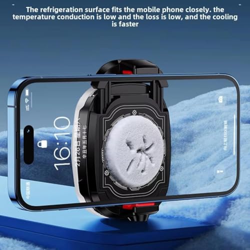 Image of PROXN Instant Mobile Cooler with 1 /4 inch Screw Hole, Mobile Cooler with 3 Cooling Modes, LCD Display, RGB Light, Semiconductor Technology Instant Gaming Cooling Fan for iOS and Android Phones (TL-16)