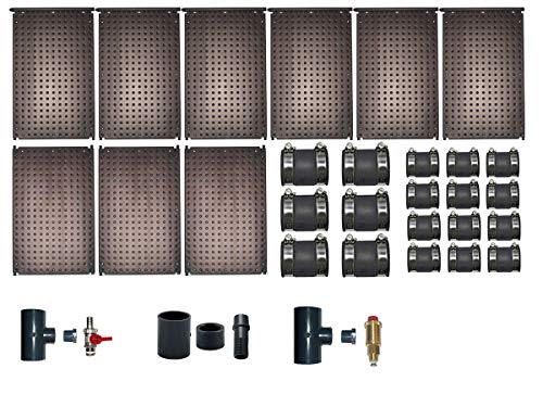 Pool Schwimmbad OKU Solarabsorber Set bis 18 m² Wasserfläche Schwimmbadheizung, incl. Anschlussset komplett