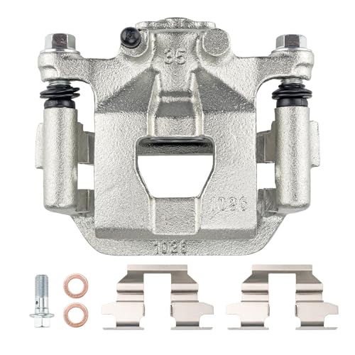 Image of KAX Disc Brake Caliper Assembly for 2013-2018 Altima, 2002-2006 Altima, 2003-2006 Maxima, 2019-2022 Maxima, Rear Right Passenger Side