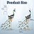 Kukooka Peacock Garden Statues Metal Peacocks Sculptures for Outdoor Backyard Decor Patio Lawn Porch Yard Decoration (Pack of 2, Blue)