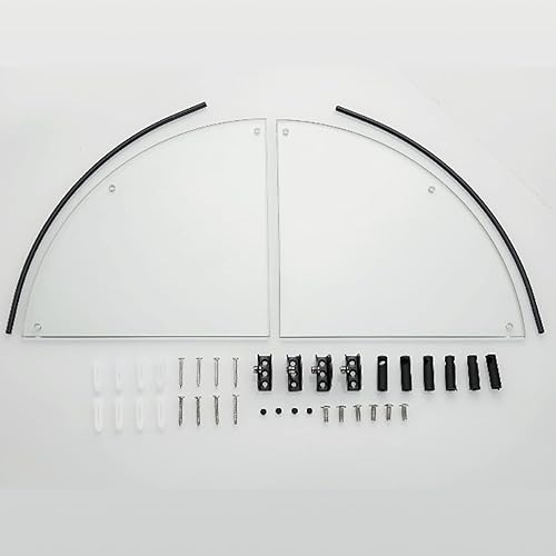 Miniatura 6 de Organizador de ducha esquinero para baño, estantes de baño de vidrio templado de 9.5 pulgadas montados en la pared, organizador de ducha