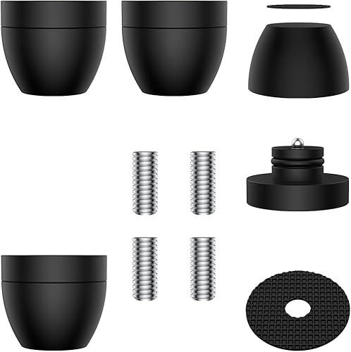 Audiocrast 4X puntas de alta fidelidad para altavoces de 30x33 mm, almohadillas de aislamiento para patas de aluminio, amortiguador de choque para