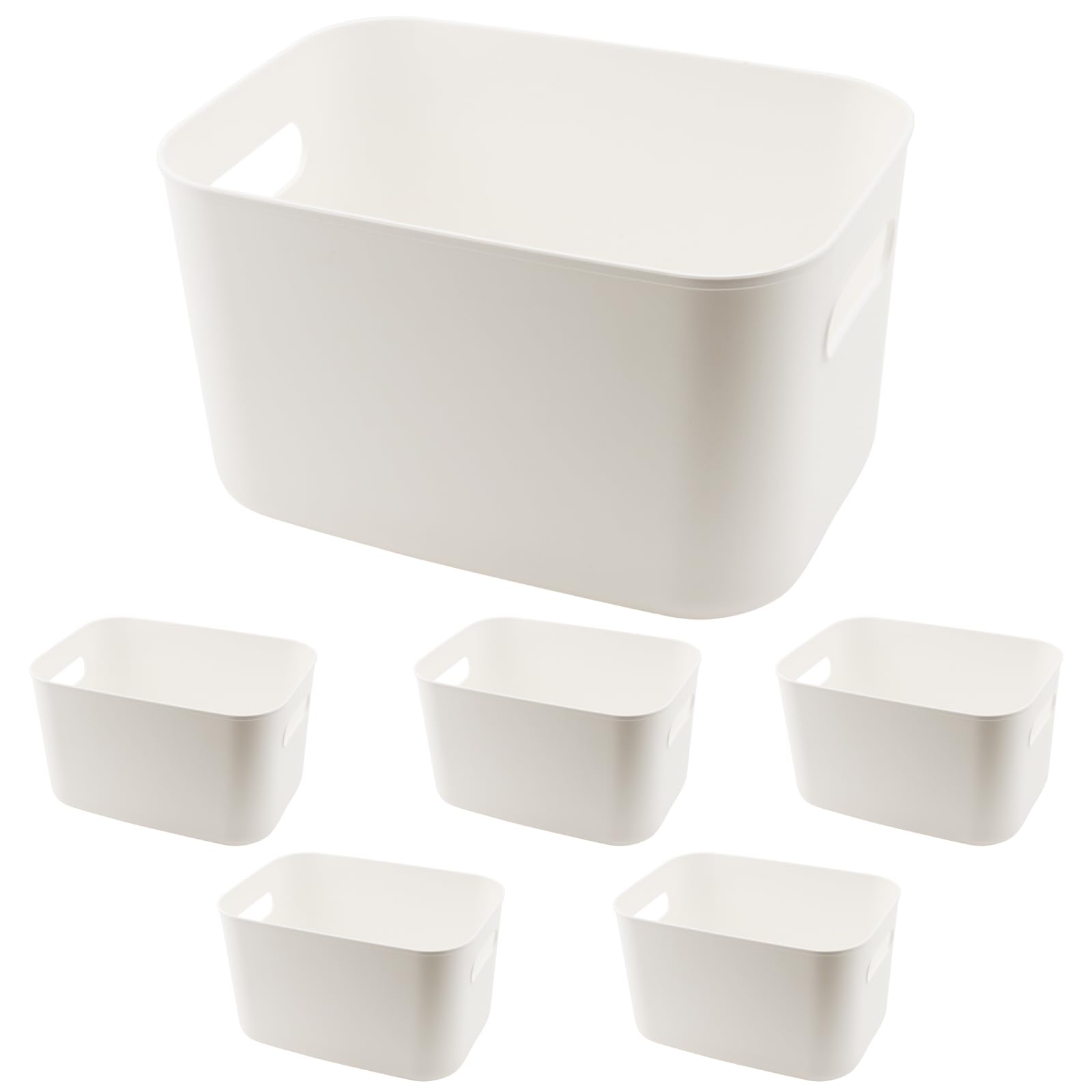 Bac de rangement en plastique pour savon shampoing serviette boîte blanche lot de 6