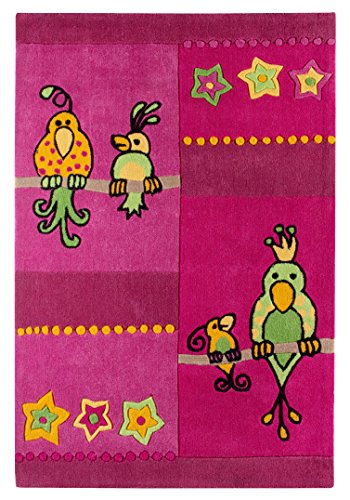 andiamo, rosa, Kinder Spielteppich Kakadu Papagei Teppich, Polyester, 160 x 100, 100 x 160 cm