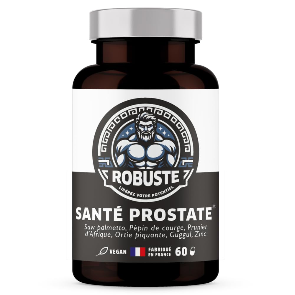 Formule Prostate et Confort urinaire - Contribue au bon fonctionnement de la prostate - Ortie, Palmier nain, Prunier d'Afrique, Extrait de Courge, Zinc - 100% Naturel - 60 gélules vegan.