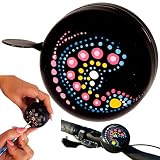 Timbre de bicicleta retro pintado a mano, 5,8 cm, alto 100 dB, resistente al agua, construcción de metal resistente, fácil montaje, manillar de 18 – 25 mm, para niños, niñas, niños, regalo para