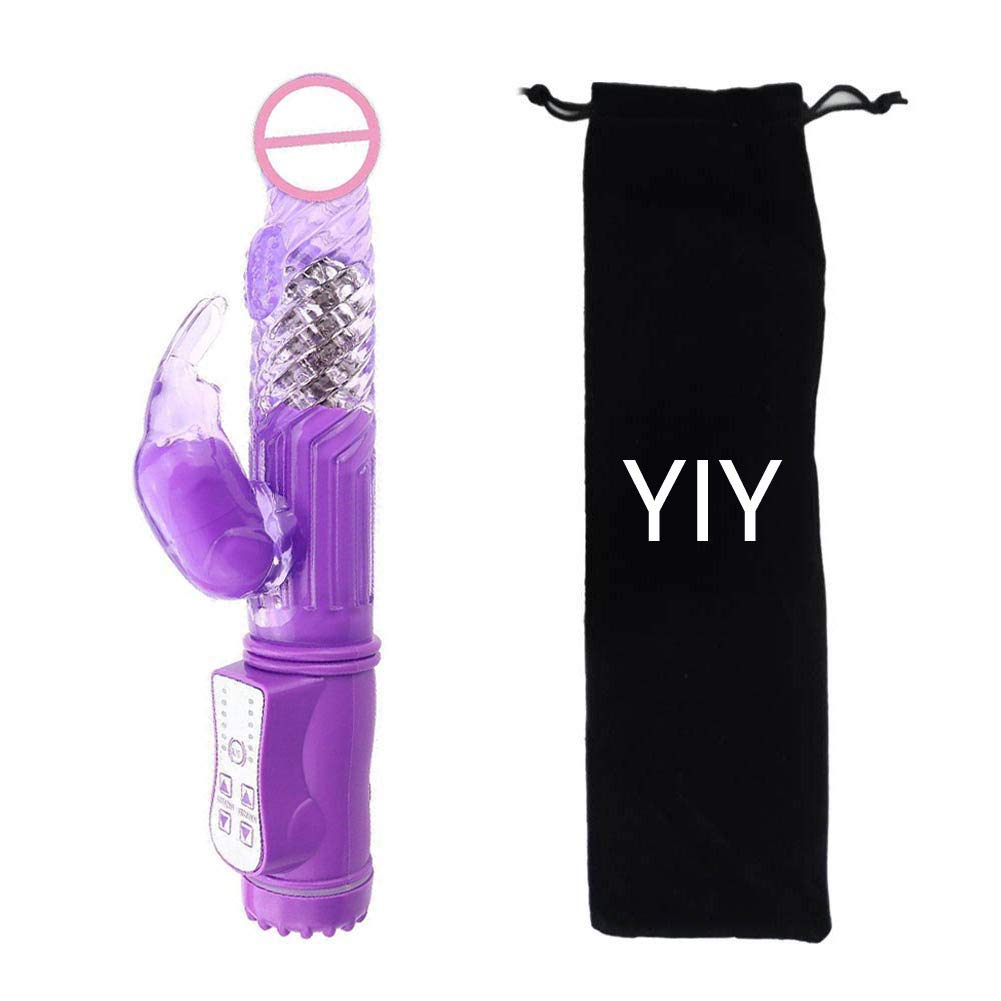 Waterproof Rampant Rabbit Massage Touch Stick for Women, Below 50DB, 10 Mode Strong Vibrating and Rotating Powerful Vibrant Electric Handheld Massage Design Girl Stress Relief Tool