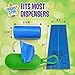 Mighty Clean Baby Disposable Diaper Bag Refill Rolls - Waste Sacks with Light Powder Scent - 72 Count
