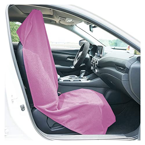 Image of Car Seat Cover Protector Front Seats,for Gym Workout,Running,Swimming,Beach and Hiking,Waterproof Sweat Towel Bucket Seat Covers for Cars SUV Trucks (Pink, 2Pcs)