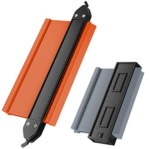 Jauge de Contour, Duplication de Forme et Profil Irrégulier pour Gabarit de Découpe, Idéal pour recouper exactement les sols stratifiés autour des tuyaux de chauffage