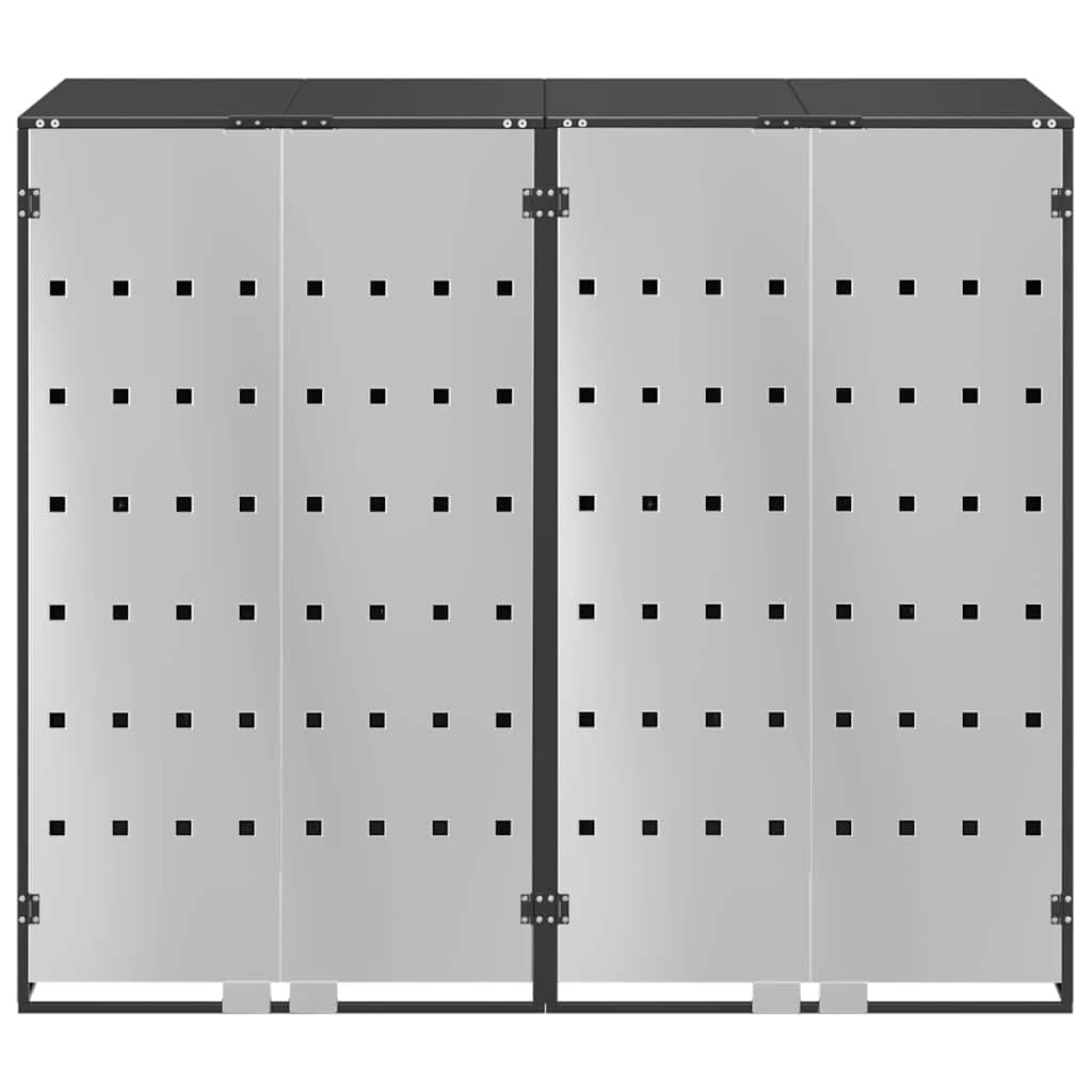 Almacenamiento de Cubos Wheelie para 3 Cubos Antracita Acero,Casa y jardín,Productos del hogar,Accesorios para contenedores de residuos,Soportes para contenedores de residuos,47.6kg-3394778