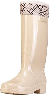 Generisch Botas de borracha para mulher, resistentes à água, botas de chuva, forradas, botas de segurança, botas de jardim, botas de chuva, botas de trabalho, botas de borracha, botas de trabalho, botas de