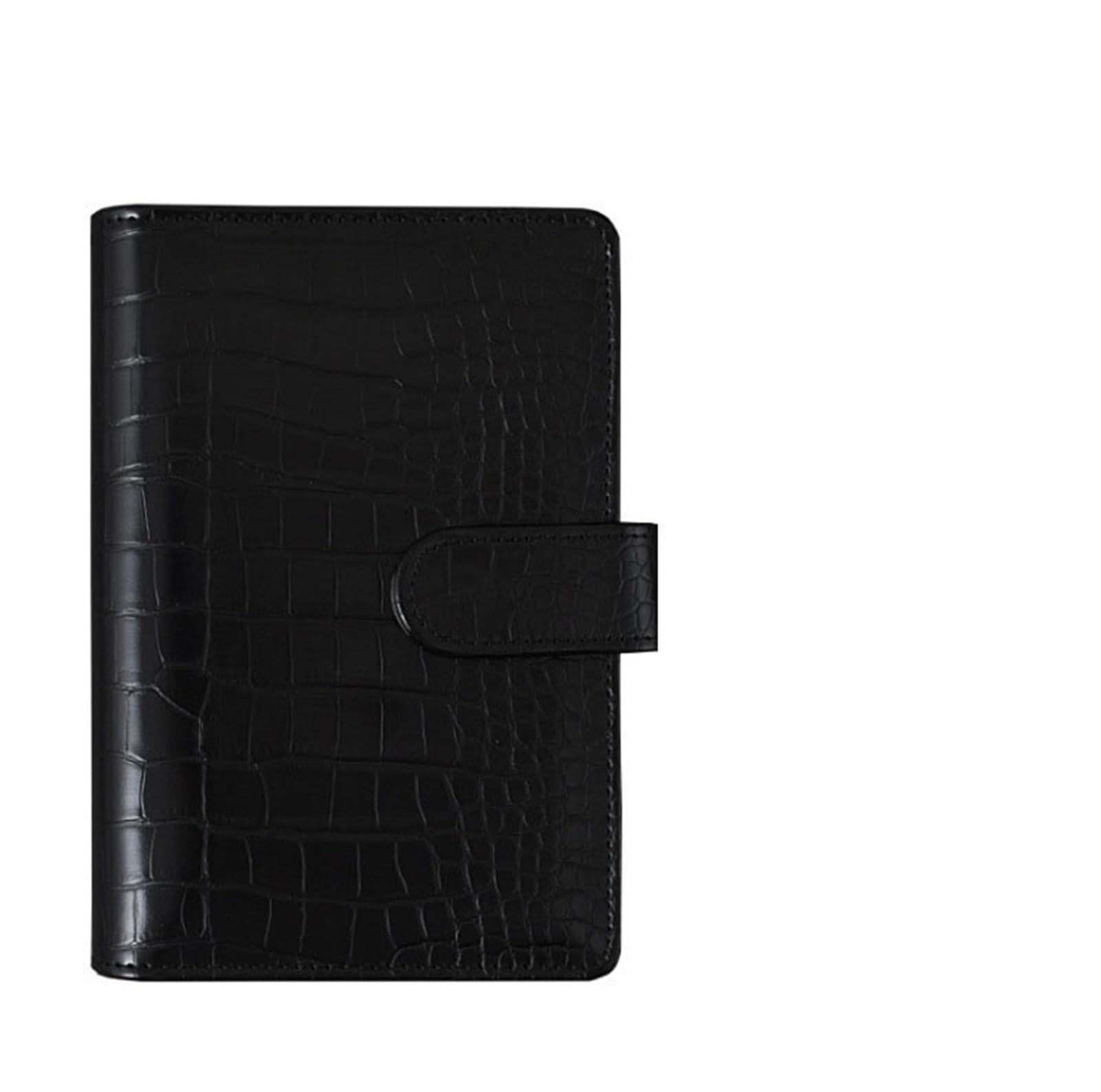 QWWQYDY Bookloose Leaf Notepad Loose-leaf Notebook Cover Stationery Hand Ledger Notebook Planner PU Leather Case For Noteook Binder Journal Binder(Black,A5)