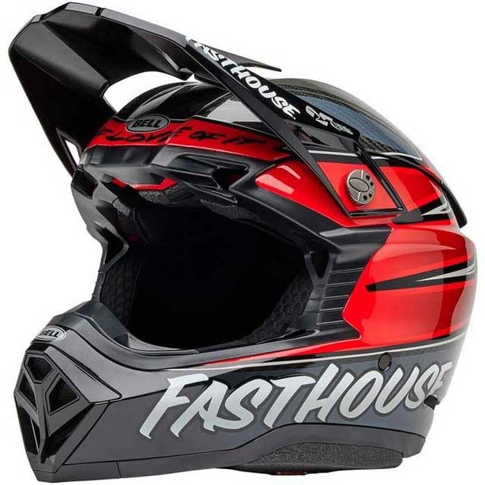 BELL Helmet Moto-10 Sphercal FASTHOUSE DITD 25 Gris/Rojo XL ECE6
