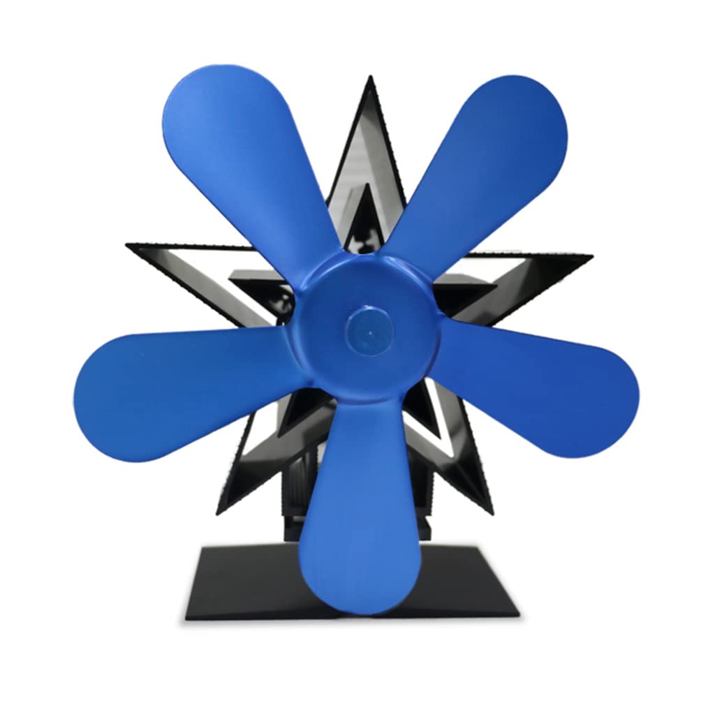 5-Blade Stove Fan Aluminum Alloy Fan Replacement Heat Powered No Battery Needed Wood Stove Replacement Heat Powered Non Electric