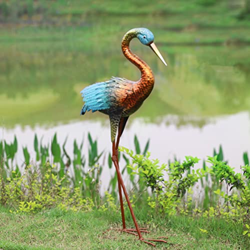 Chisheen Garden Crane Statues For Outdoor Heron Garden Statue Sculpture Metal Yard Art Bird #TOP1