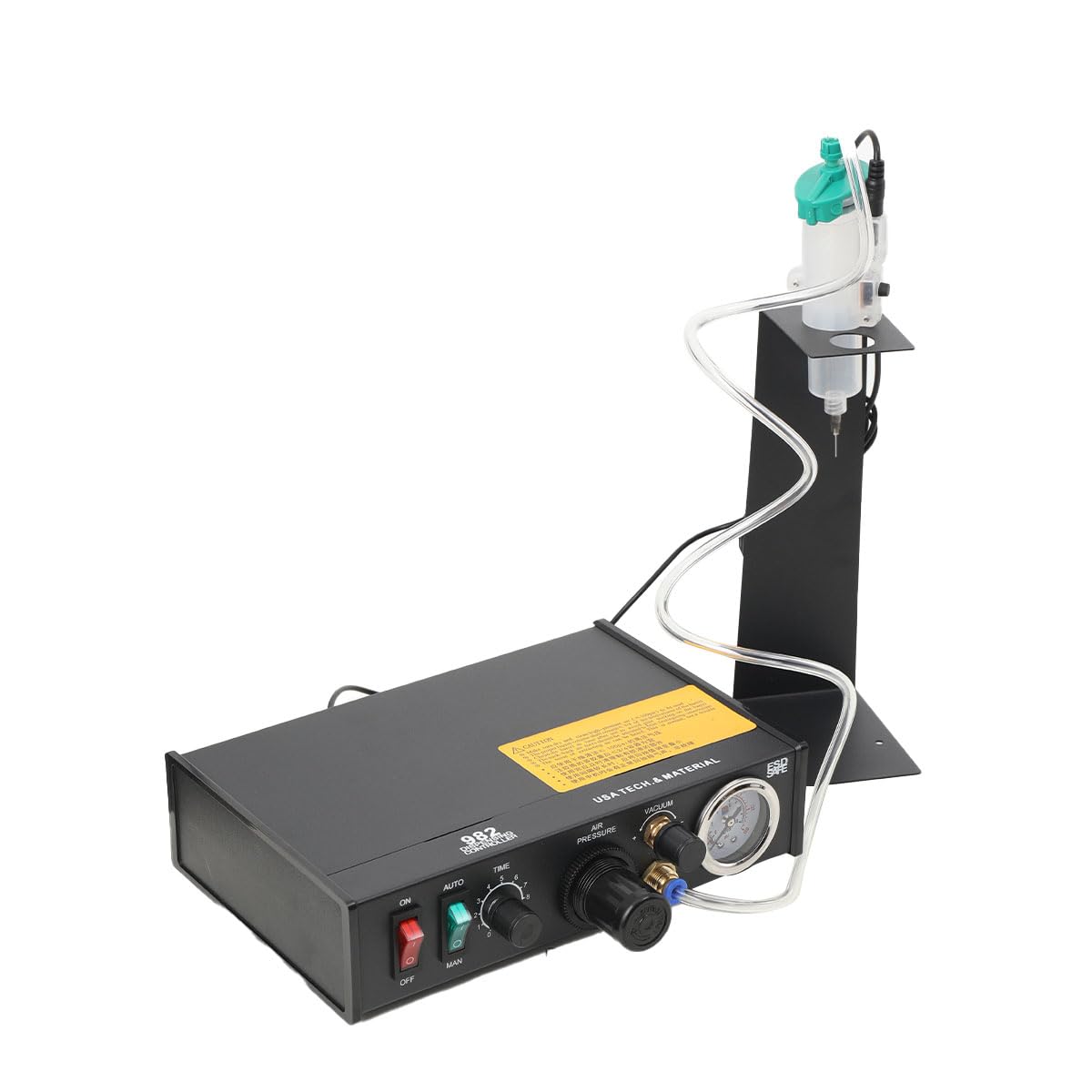 Halbautomatischer Klebstoffspender Digital Display Semi-Automatic Glue Dispenser Klebstoffspender Flüssigklebstoffspender 982 Lotpasten Halbautomatischer/manueller Betrieb (AC220V EU Plug)