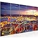 Produktbild Runa Art Wandbild XXL Istanbul Türkei 200 x 80 cm Bunt 5 Teilig - Made in Germany - 603155a