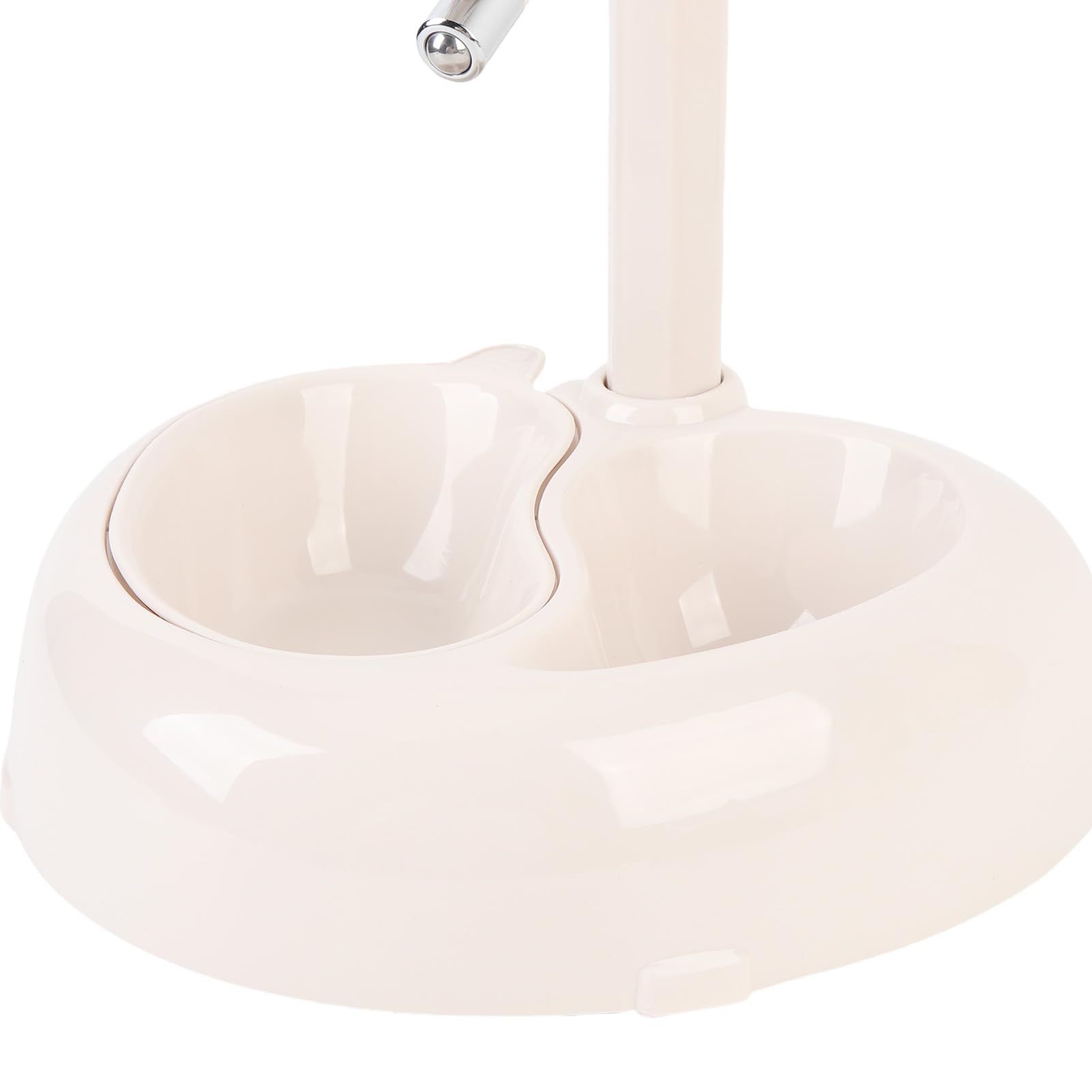 Dispensador de Agua para Mascotas, Alimentador de Agua para Perros de Ajustable con Gran Capacidad para Perros Pequeños y Gatos (Beige)