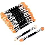 50pcs Disposable Double-sided Eye Shadow Brush Applicator, Double-headed Oval Sponge Makeup Brush tool, Double-color Eye Applicator