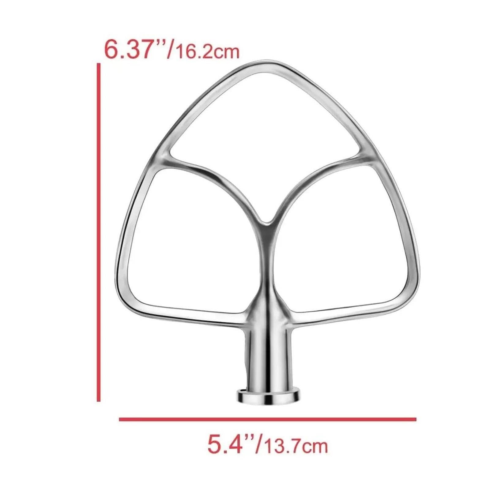 Frusta Piatta Di Ricambio In Acciaio Inossidabile Accessori For Robot Da Cucina Compatible With KitchenAid 4,5-5 QT
