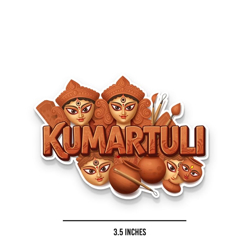 Image of Kolkata Set of 5 Fridge Magnets, Glossy Finish, Stylish Magnet for Fridge, Wardrobe & Metal Surfaces